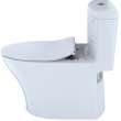 1.28 and 0.8 GPF One-Piece Elongated Toilet Bowl with Slim Seat in Cotton