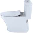 1.0 and 0.8 GPF Dual Flush One-Piece Elongated Chair Height Toilet in Cotton