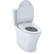 1.0 and 0.8 GPF Dual Flush One-Piece Elongated Chair Height Toilet in Cotton