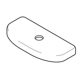 Tank Lid with Velcro Tape for ST446E Toilet Tank in Ebony