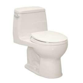 1.6 GPF One Piece Round Toilet - Seat Included in Colonial White
