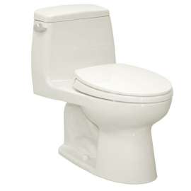 One Piece Elongated 1.6 GPF Toilet with G-Max Flush System - Seat Included in Colonial White