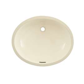 19-in Undermount Bathroom Sink with Overflow in Sedona Beige