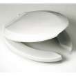 Elongated Open-Front Toilet Seat and Lid in Cotton