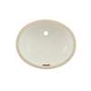 Rendezvous LT579G#01 17-in Undermount Bathroom Sink with Overflow and SanaGloss Ceramic Glaze in Cotton