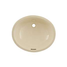 17-in Undermount Bathroom Sink with Overflow and SanaGloss Ceramic Glaze in Bone