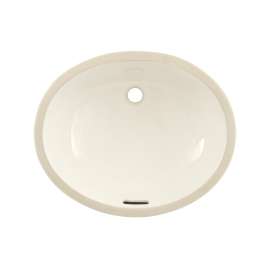 17-in Undermount Bathroom Sink with Overflow and SanaGloss Ceramic Glaze in Colonial White