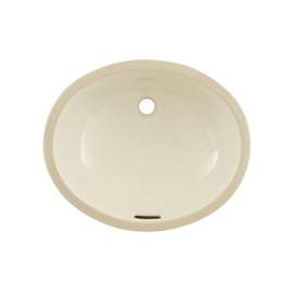 17-in Undermount Bathroom Sink with Overflow and SanaGloss Ceramic Glaze in Sedona Beige