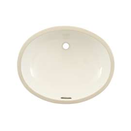 19-in Undermount Bathroom Sink with Overflow and SanaGloss Ceramic Glaze in Colonial White