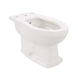 Clayton Vitreous China Floor Mounted Porcelain Bidet With Four Hole Faucet Drilling