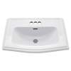 Clayton LT781.4#01 25-in Drop In Bathroom Sink with 3 Faucet Holes Drilled and Overflow in Cotton