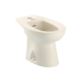 Floor Mounted Porcelain Bidet Fixture for Piedmont Single Hole Faucets in Sedona Beige