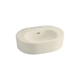 24-in Vessel Sink with 4 inch Faucet Centers and Overflow in Sedona Beige