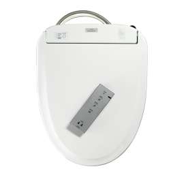 S3E Plastic Round Closed Front Toilet Seat With Lid And Washlet
