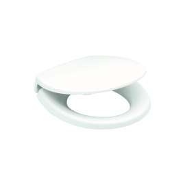 Round Closed-Front Toilet Seat and Lid in Cotton