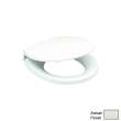 Round Closed-Front Toilet Seat and Lid in Colonial White