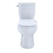 Toto(R) Entrada(Tm) Two-Piece Round 1.28 Gpf Universal Height Toilet, Cotton White - CST243EF#01