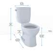 Toto(R) Entrada(Tm) Two-Piece Round 1.28 Gpf Universal Height Toilet, Sedona Beige - CST243EF#12