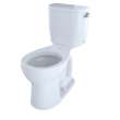 Toto(R) Entrada(Tm) Two-Piece Round 1.28 Gpf Universal Height Toilet With Right-Hand Trip Lever, Cotton White - CST243EFR#01