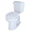 Toto(R) Entrada(Tm) Two-Piece Elongated 1.28 Gpf Universal Height Toilet, Cotton White - CST244EF#01