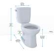Toto(R) Entrada(Tm) Two-Piece Elongated 1.28 Gpf Universal Height Toilet, Sedona Beige - CST244EF#12