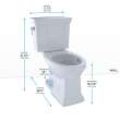 Toto(R) Promenade(R) Ii 1G(R) Two-Piece Elongated 1.0 Gpf Universal Height Toilet, Ebony - CST404CUF#51