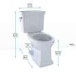 Toto(R) Promenade(R) Ii 1G(R) Two-Piece Elongated 1.0 Gpf Universal Height Toilet With Cefiontect, Cotton White - CST404CUFG#01