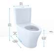 Toto(R) Aquia(R) Iv Two-Piece Elongated Dual Flush 1.28 And 0.9 Gpf Toilet With Cefiontect, Cotton White - CST446CEMFGN#01