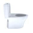 Toto Aquia Iv Two-Piece Elongated Dual Flush 1.28 And 0.9 Gpf Skirted Toilet With Cefiontect, Cotton White - CST446CEMGN#01