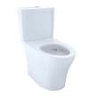Toto Aquia Iv Two-Piece Elongated Dual Flush 1.28 And 0.9 Gpf Skirted Toilet With Cefiontect, Cotton White - CST446CEMGN#01