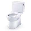 Toto(R) Glaston(Tm) 1G(R) Two-Piece Elongated 1.0 Gpf Universal Height Toilet With Right-Hand Trip Lever And Cefiontect(R), Cotton White - CST472CUFRG#01