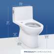 Toto(R) Redington(Tm) 1G(R) One-Piece Elongated 1.0 Gpf Washlet(R)+ And Auto Flush Ready Universal Height Toilet With Cefiontect(R), Cotton White - CST672CUFGAT40#01