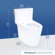 Toto(R) Aurora(Tm) 1G(R) One-Piece Elongated 1.0 Gpf Washlet(R)+ And Auto Flush Ready Universal Height Toilet With Cefiontect(R), Cotton White - CST686CUFGAT40#01