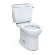 Toto(R) Drake(R) Two-Piece Round 1.28 Gpf Universal Height Tornado Flush(R) Toilet With Cefiontect(R), Cotton White - CST775CEFRG#01