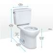 Toto(R) Drake(R) Two-Piece Round 1.6 Gpf Universal Height Tornado Flush(R) Toilet With Cefiontect(R), Sedona Beige - CST775CSFG#12