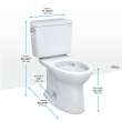 Toto(R) Drake(R) Two-Piece Elongated 1.28 Gpf Universal Height Tornado Flush(R) Toilet With Cefiontect(R), Sedona Beige - CST776CEFG#12