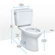Toto(R) Drake(R) Two-Piece Elongated 1.28 Gpf Tornado Flush(R) Toilet With Cefiontect(R), Sedona Beige - CST776CEG#12