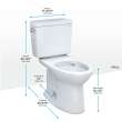 Toto(R) Drake(R) Two-Piece Elongated 1.6 Gpf Universal Height Tornado Flush(R) Toilet With Cefiontect And 10 Inch Rough-In, Cotton White - CST776CSFG.10#01