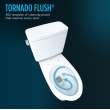 Toto(R) Drake(R) Transitional Two-Piece Round 1.28 Gpf Universal Height Tornado Flush(R) Toilet With Cefiontect(R), Cotton White - CST785CEFG#01