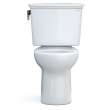 Toto(R) Drake(R) Transitional Two-Piece Round 1.28 Gpf Universal Height Tornado Flush(R) Toilet With Cefiontect(R), Cotton White - CST785CEFG#01
