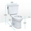Toto(R) Drake(R) Transitional Two-Piece Round 1.28 Gpf Universal Height Tornado Flush(R) Toilet With Cefiontect(R), Sedona Beige - CST785CEFG#12