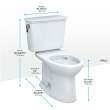 Toto(R) Drake(R) Transitional Two-Piece Elongated 1.28 Gpf Universal Height Tornado Flush(R) Toilet, Ebony - CST786CEF#51