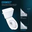 Toto(R) Eco Guinevere(R) Washlet+ Ready Elongated 1.28 Gpf Universal Height Skirted Toilet With Cefiontect(R), Cotton White - CST974CEFGAT40#01
