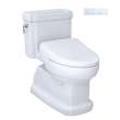Toto(R) Eco Guinevere(R) Washlet+ Ready Elongated 1.28 Gpf Universal Height Skirted Toilet With Cefiontect(R), Cotton White - CST974CEFGAT40#01