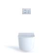 Toto(R) Rp Wall-Hung Contemporary D-Shape Dual Flush 1.28 And 0.9 Gpf Toilet With Cefiontect(R), Cotton White - CT447CFG#01
