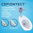 Toto(R) Tornado Flush(R) Commercial Flushometer Floor-Mounted Universal Height Toilet With Cefiontect, Elongated, Cotton White - CT725CUFG#01