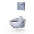 Toto(R) Tornado Flush(R) Commercial Flushometer Wall-Mounted Toilet With Cefiontect, Elongated, Cotton White - CT728CUVG#01