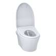Toto(R) Washlet(R)+ Ap Wall-Hung Elongated Toilet With S7A Contemporary Bidet Seat And Duofit(R) In-Wall 0.9 And 1.28 Gpf Auto Dual-Flush Tank System, Matte Silver - CWT4264736CMFGA#MS