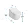 Toto(R) Washlet(R)+ Rp Wall-Hung D-Shape Toilet With Rx Bidet Seat And Duofit(R) In-Wall 1.28 And 0.9 Gpf Auto Dual-Flush Tank System, Matte Silver - CWT4474047CMFGA#MS