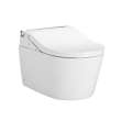 Toto(R) Washlet(R)+ Rp Wall-Hung D-Shape Toilet With Rw Bidet Seat And Duofit(R) In-Wall 1.28 And 0.9 Gpf Auto Dual-Flush Tank System, Matte Black - CWT4474547CMFGA#MBL
